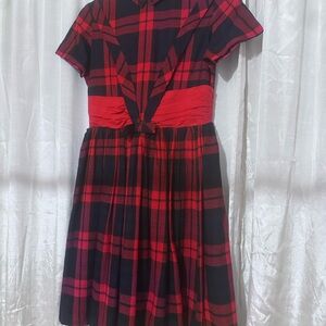 Red and navy blue Dress